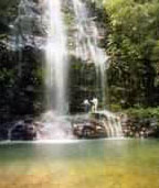 Waterfall down from Dinghu Mountain