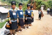 The florid Miao women's dress in Nandan, Guangxi Province