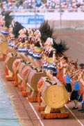 Wooden drum dance and swaying hair dance